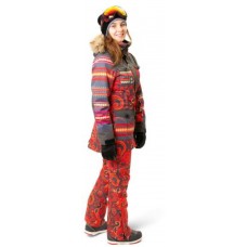 Жіночі сноубордичні штани 10К REHALL Jenny Orange Flowers